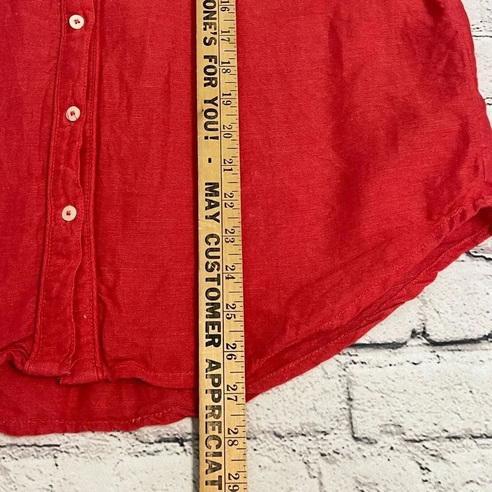 Maeve Red Button Down Shirt - Picture 9 of 11